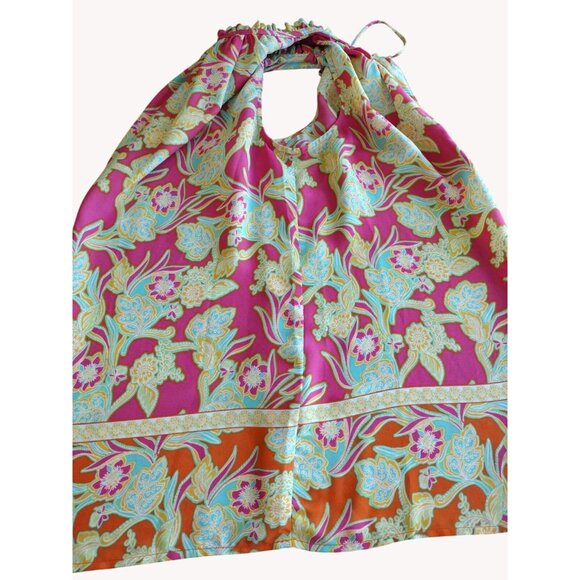 Rose Olive Top Small Sleeveless Floral Tassel - Picture 10 of 11